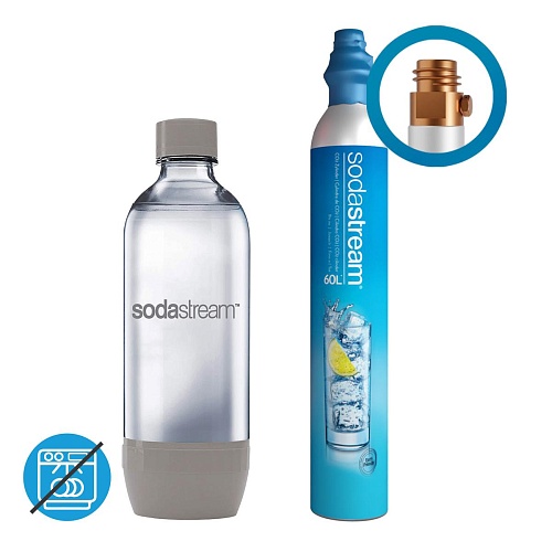 Баллон для сифонов Sodastream на 60л.+бутылка для сифона газирования воды, Цена в интернет-магазине Вкусно Живем.РФ - 